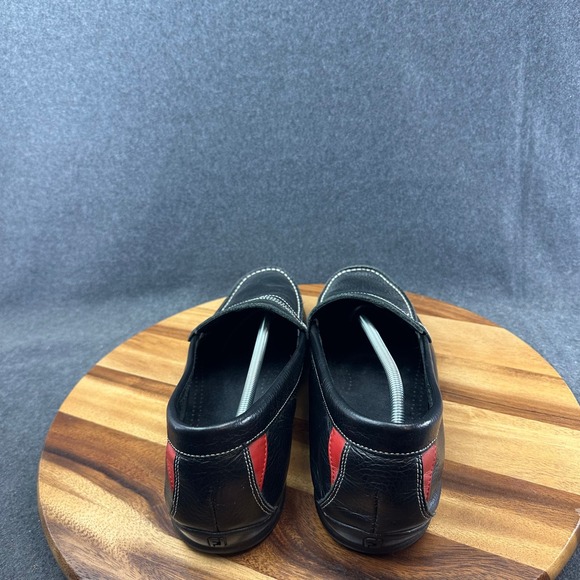 FootJoy Mens Sz 15 Black Pebbled Leather Penny Loafers Moc Toe Shoes 79047 main image 4
